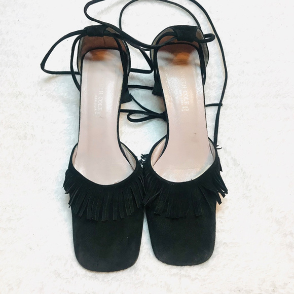 Kenneth Cole made in Italy suede fringe heel 6 - Picture 3 of 8